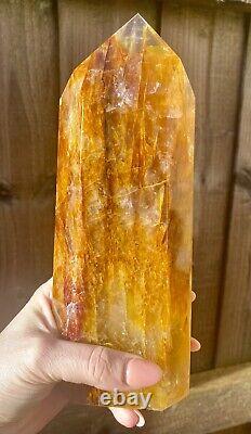 Tour XL de Cristal Golden Healer de Haute Qualité, Pièce Déclaration 21cm 1574g