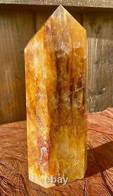 Tour XL de Cristal Golden Healer de Haute Qualité, Pièce Déclaration 21cm 1574g