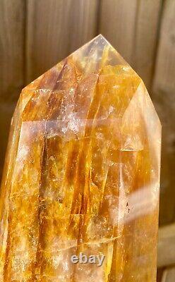 Tour XL de Cristal Golden Healer de Haute Qualité, Pièce Déclaration 21cm 1574g