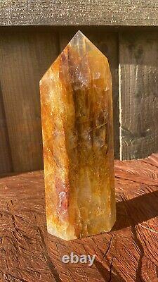 Tour XL de Cristal Golden Healer de Haute Qualité, Pièce Déclaration 21cm 1574g