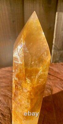 Tour XL de Cristal Golden Healer de Haute Qualité, Pièce Déclaration 21cm 1574g