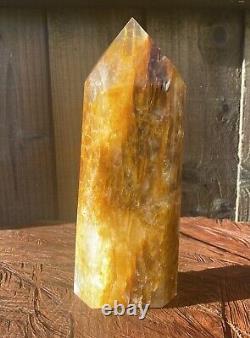 Tour XL de Cristal Golden Healer de Haute Qualité, Pièce Déclaration 21cm 1574g