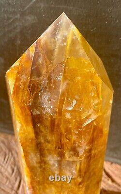 Tour XL de Cristal Golden Healer de Haute Qualité, Pièce Déclaration 21cm 1574g