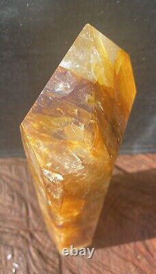 Tour XL de Cristal Golden Healer de Haute Qualité, Pièce Déclaration 21cm 1574g