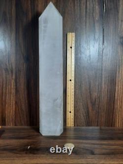 Tour en cristal de quartz clair de 6 lb 14,75 pièce maîtresse