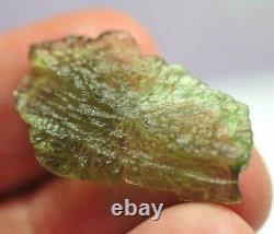 Très Rare Genuine Piece De Moldavite Naturel 1,71 Gms 2,9 X 1,7 CM Tektite #35