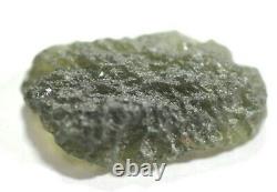 Très Rare Genuine Piece De Moldavite Naturel 4,55 Gms 2,9 X 1,7 CM Tektite #g