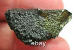 Très Rare Genuine Piece De Moldavite Naturel 4,63 Gm 3,1 X 1,8 CM Tektite #e