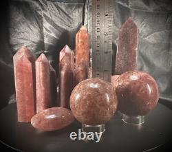 VENTE D'ÉCROU 16 Pièces Ensemble de Quartz Fraise