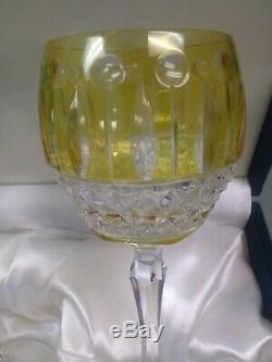 Verres À Vin En Cristal Impérial Faberge Xenia Gravés Nib, 4 Pièces