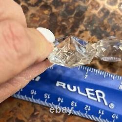Vintage Lead Cristal Facetté Octagonal Prism Glass Chandelier Pièces/strands