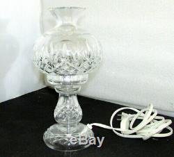 Waterford Crystal Lismore 2 Piece Hurricane Electric Lampe De Table Excellent