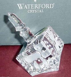 Waterford Crystal Menorah & Dreidel 2 Pièces Hanukkah Judaica Cadeau Nouveau
